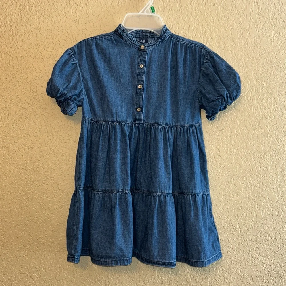 Gap Kids Tiered Denim Dress Size Small 6/7